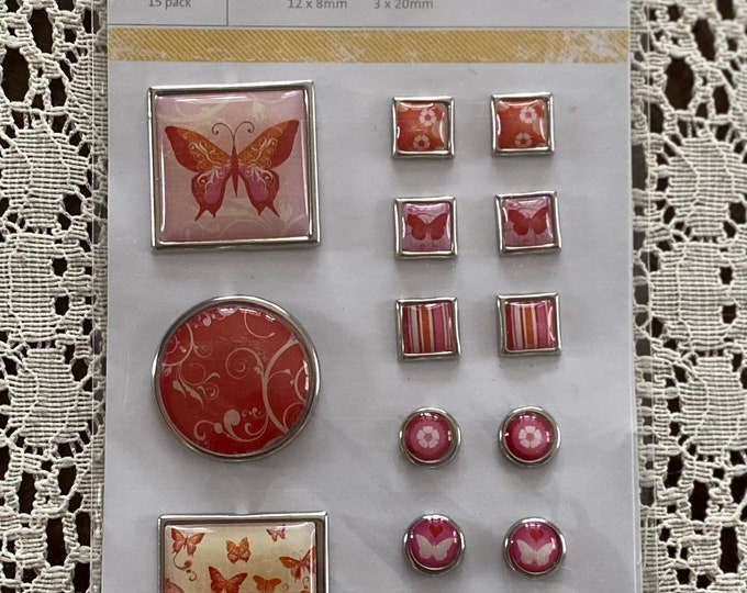 Kaiser Craft / Brads / Flutterby Collection / Junk Journal / Etsy