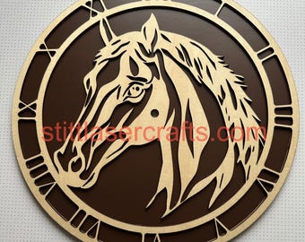 12" Horse Wall Clock Laser File