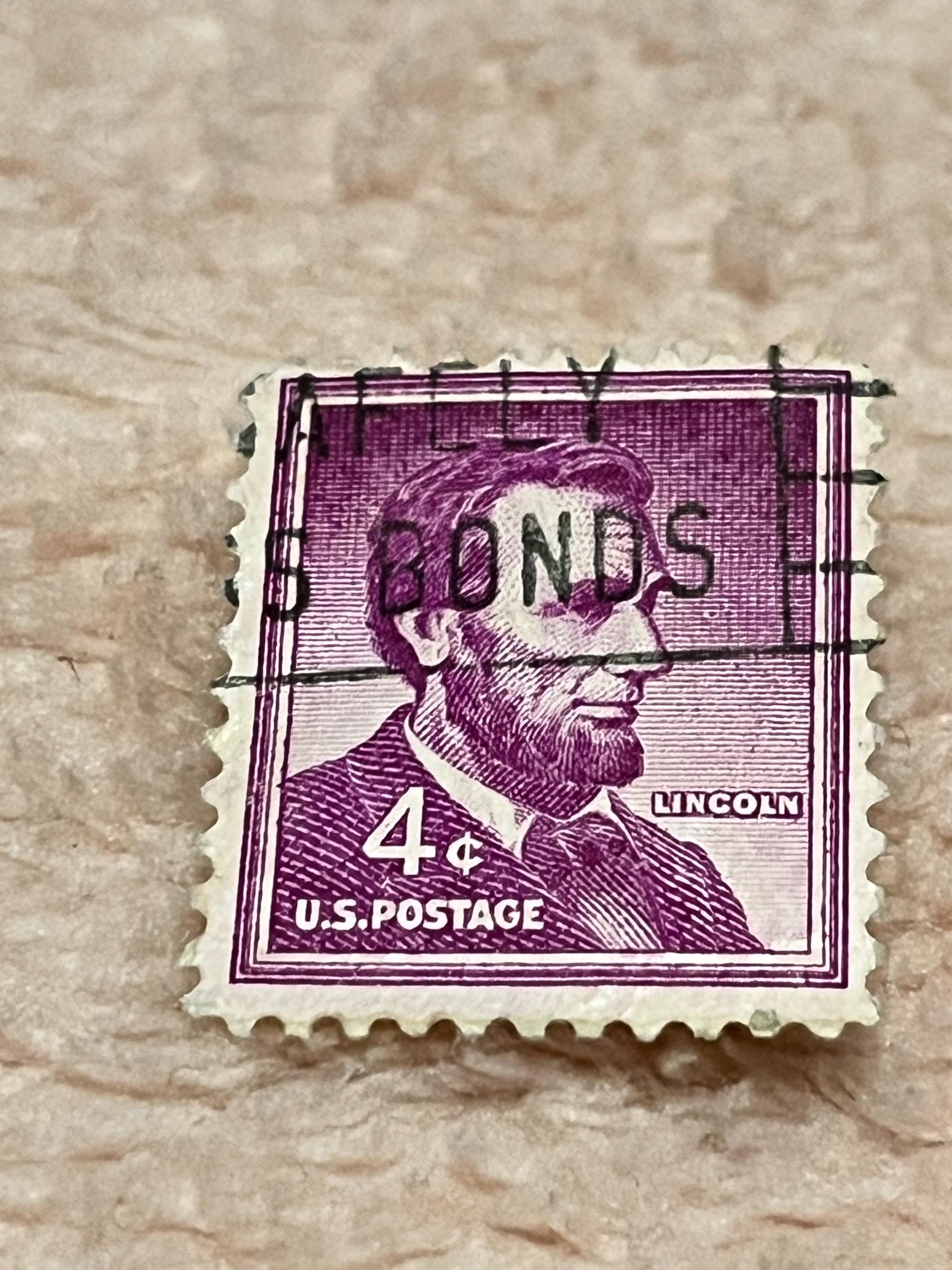 4 Cent Lincoln Stamp - Etsy