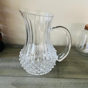 Vintage J G Durand Cristal d Arques LONGCHAMP Lead Crystal Pitcher