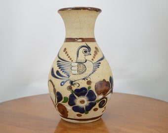 Blue and Beige Mexico Souvenir Vase