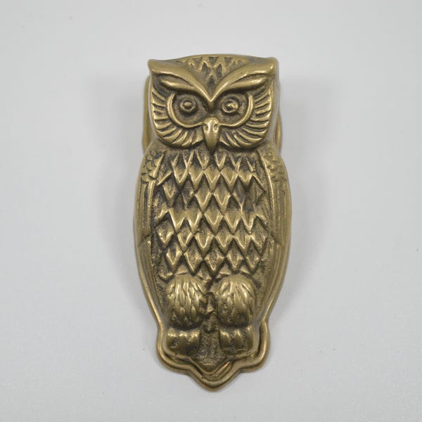 Vintage brass owl clip clamp wall-mounted hanging note memo desk paper clip clamp deck decor gift