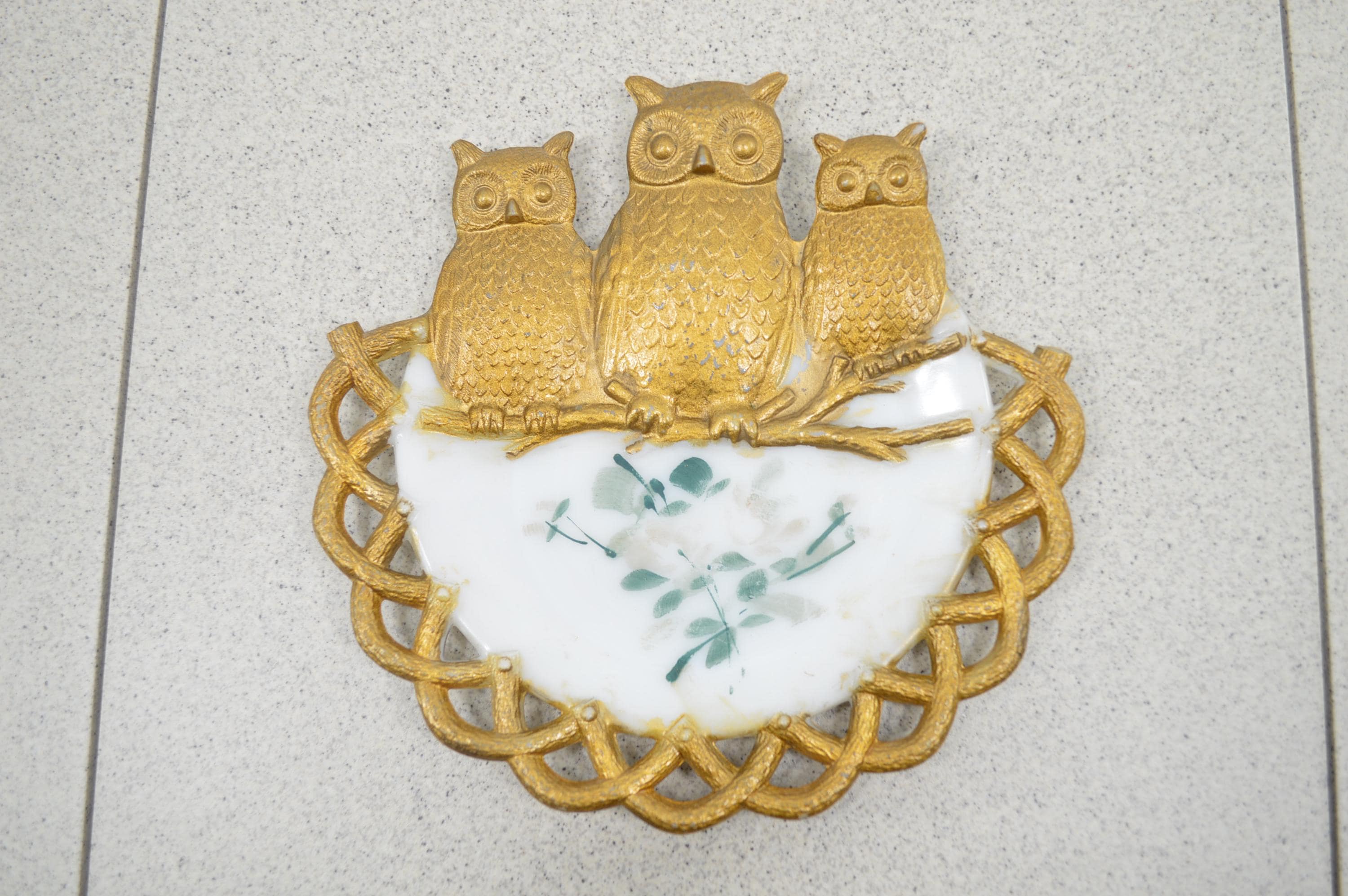 ビンテージ ウエストモアランド フクロウ③ Westmoreland Owl Westmoreland Owl Fairy Lamp - Etsy