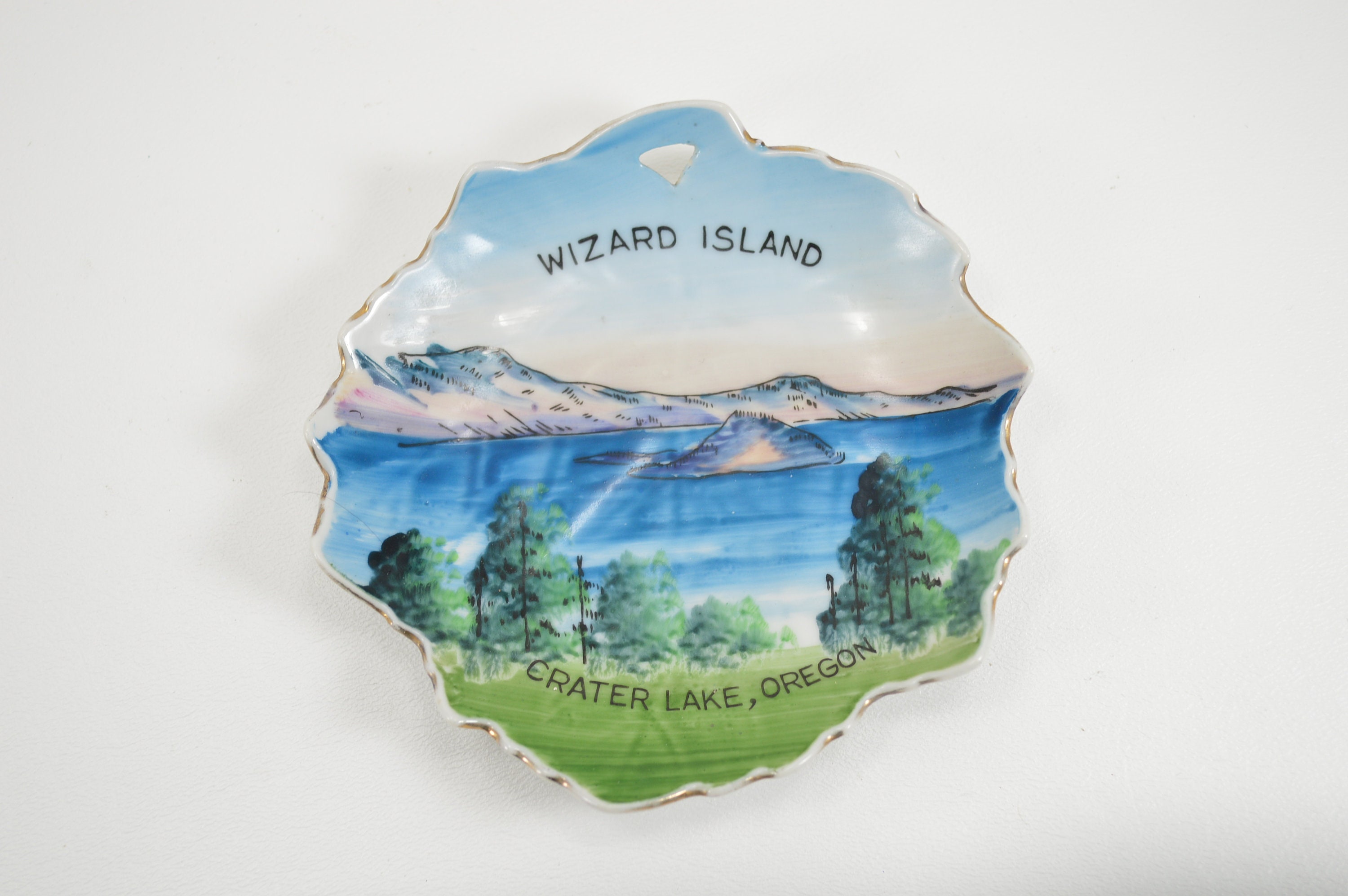 Vintage Oregon souvenir state travel souvenir hand painted Etsy