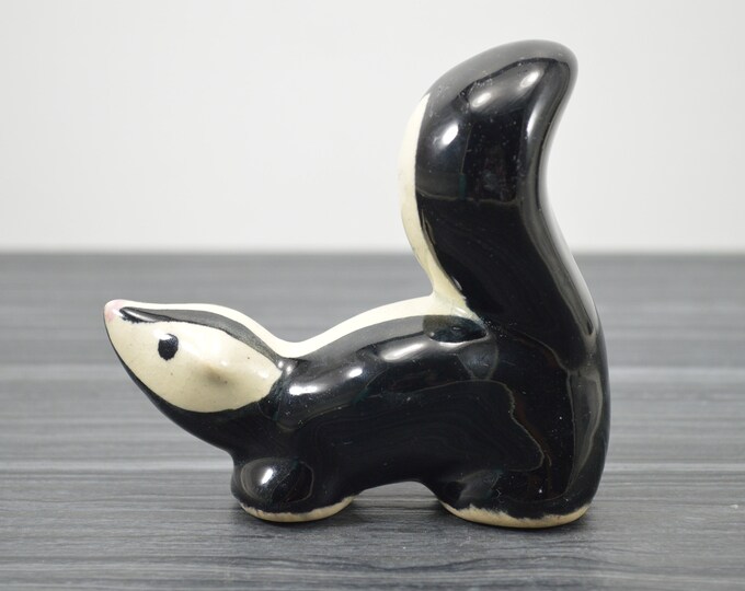 Vintage Ceramic Skunk Figurine Figure Gift Etsy