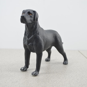 Vintage Andrea by Sadek Black Labrador Retriever figurine black lab rustic country hunting lodge home decor