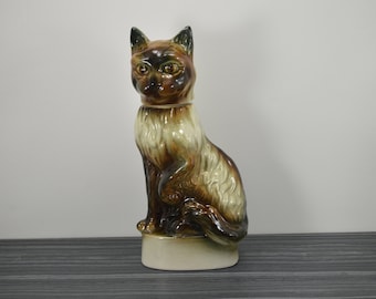 Vintage Jim Beam Burmese trophy cat decanter figural 1967 collectible series ceramic gift