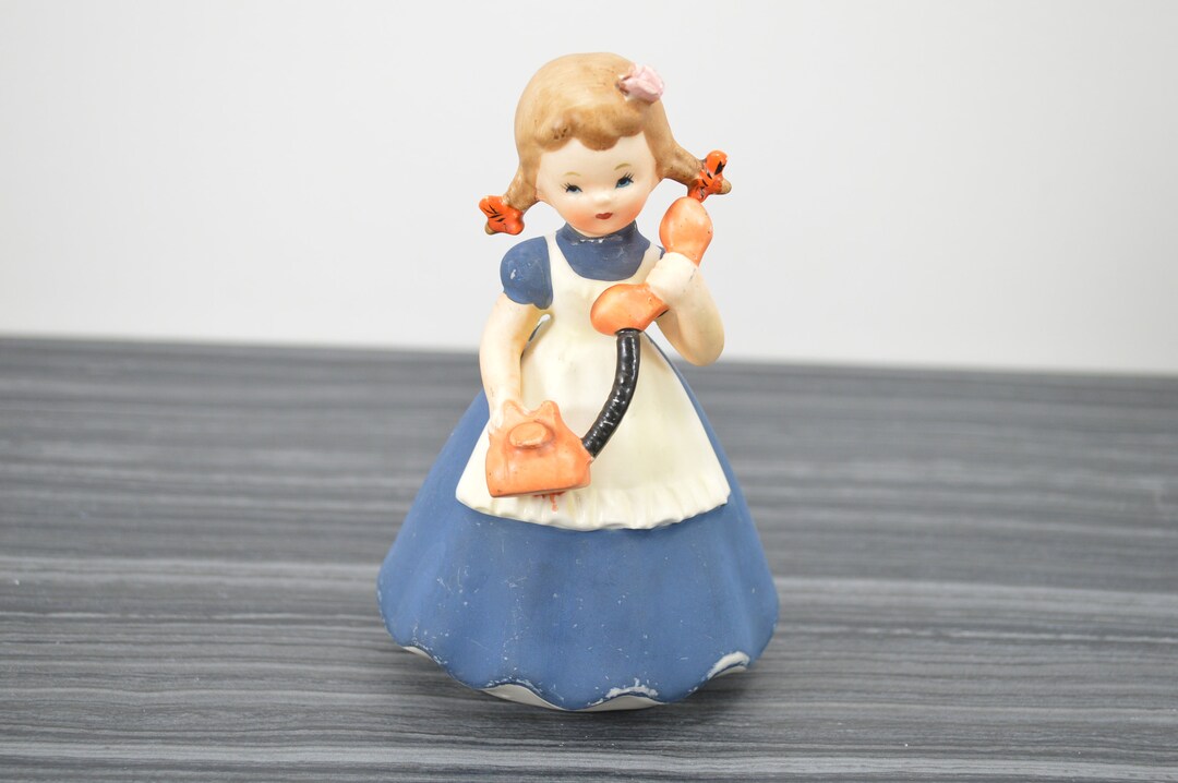 Vintage MCM Little Homemaker Figurine 2252 Pigtailed Girl Etsy