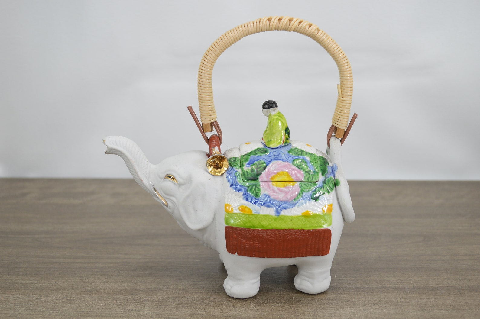 Vintage elephant teapot made in Japan elephant with rider Etsy
