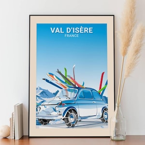 Cartaz Val d'Isère - Fiat 500 Go To Ski