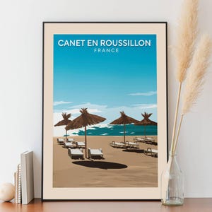 Cartel de Canet en Roussillon - Playa