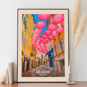 Cartel de Grasse - Ciudad Vieja - Paraguas