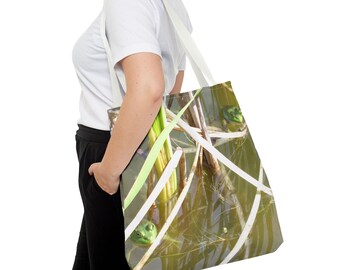 Tote Bag (AOP) designed by Carol of clayfullydesigned, matches Yoga Capris and Sports Bra