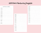 Handwriting Template