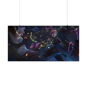 Jinx and Vi Fight Poster 1