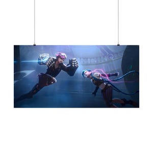 Jinx and Vi Fight Poster 2