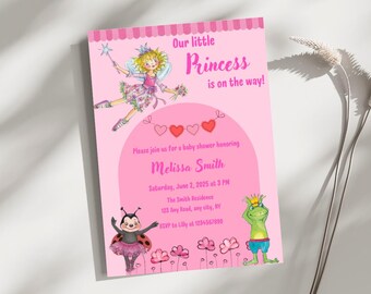 Princess Baby Shower Invitation Pink Baby Shower Princess Lillifee Baby Shower Invitation | A Little Princess Invitation