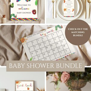 Hungry Caterpillar Baby Shower Invitation The Very Hungry Caterpillar Editable Digital Template Colorful Theme Genderneutral Invite image 2