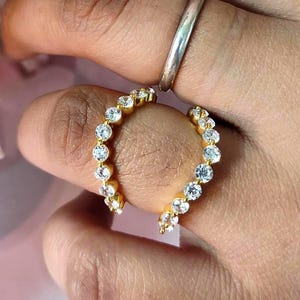 Customizable Aggie Ring Enhancer | Eternity Wrap Band 18K Yellow Gold Vermeil Matching Wedding Ring | Graduation Ring Enhancer Gift for Her