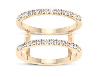 18K Yellow Gold Vermeil Ring Jacket Enhancer Compatible with Oura Ring Gen3 & Gen4, Smart Ring Guard, Stackable Ring Wrap, Gift for Her