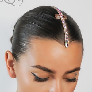 Postiche de danse, postiche en strass, postiche en cristal, accessoire pour cheveux de danse, serre-tête en cristal, postiche de salon, bijoux pour cheveux de danse