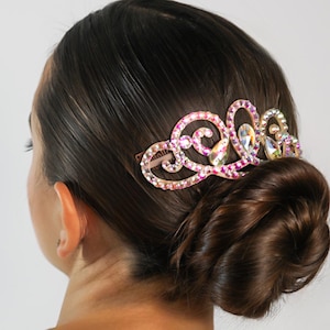 Dance hairpiece, ballroom hairpiece, ballroom dance jewelry, ballroom hair accessories, rhinestone headpiece, ballroom dance hair piece