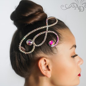 Crystal hairpiece, rhinestone hairpiece, dance hairpiece, ballroom dress, ballroom dance jewelry, dance hair jewelry, hair accessories