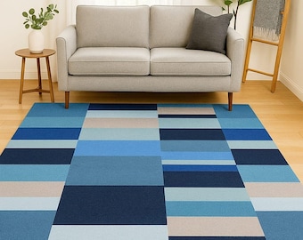 Blue Harmony Hand-Tufted Carpet