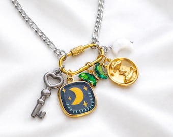Design Your Own Carabiner Charm Necklace: Mixed Metal Keepsake Jewelry