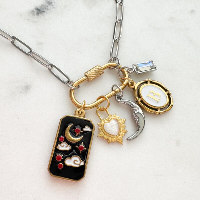 All The Things Mixed Metal Charm Necklace main image 0
