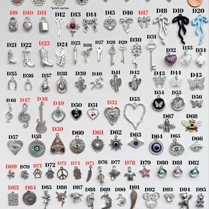 Individuelle Silber-Anhänger, nur Anhänger, Biegering angebracht, Anhänger für Karabiner-Schmuck, Silber-Anhänger zum Basteln, Schmuckzubehör