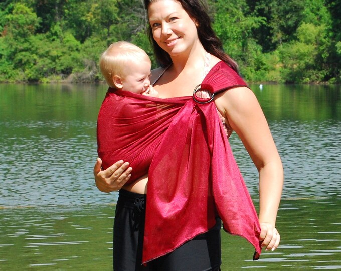 Ring Sling Baby Carrier Water Mesh Burgundy for Pools Beach Etsy