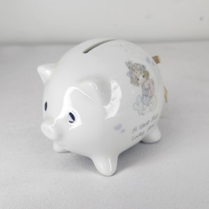 Enesco Precious Moments White Piggy Bank