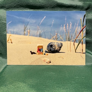 Sedia da spiaggia / cartoline Mare del Nord Mare Spiaggia Mar Baltico Figure di vacanza SPO Figure in miniatura Ferrovia Foto Fotografia Arte Regalo Compleanno