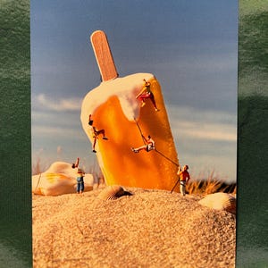 Sucette glacée/cartes postales Mer du Nord Plage de la mer Baltique Figurines de vacances SPO Figurines miniatures Photos de chemin de fer Photographie Art Cadeau Anniversaire