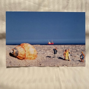 Momento inosservato / cartoline mare spiaggia figure delle vacanze del Mar Baltico figure in miniatura SPO foto del Mare del Nord fotografia arte compleanno