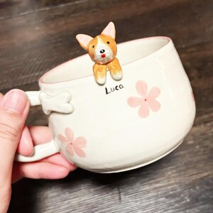 Personalized pet mug custom pet mug ceramic peekaboo mug/hidden animal coffee mug/Custom Cat and Dog Ceramic Mug/Gift For Dog Owner/dog mug