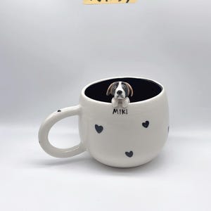 Custom Pet Mug/Custom Paw Print Pet Mug - Custom Cat Ceramic Mug - Gift For Dog Owner，Birthday Gift, Christmas Gift, Coffee Mug 500ML