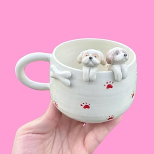 Custom Pet Mug/Custom Paw Print Pet Mug - Custom Cat Ceramic Mug - Gift For Dog Owner,Personalized Pet Mug Coffee Mug,Handmade Ceramic Mug