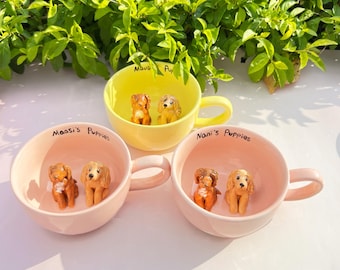 Personalized pet mug custom pet mug ceramic peekaboo mug/hidden animal coffee mug/Custom Cat and Dog Ceramic Mug/Gift For Dog Owner/dog mug