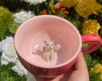 Personalized pet mug custom pet mug ceramic peekaboo mug/hidden animal coffee mug/Custom Cat and Dog Ceramic Mug/Gift For Dog Owner/dog mug