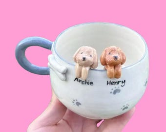 Personalized pet mug custom pet mug ceramic peekaboo mug/hidden animal coffee mug/Custom Cat and Dog Ceramic Mug/Gift For Dog Owner/dog mug