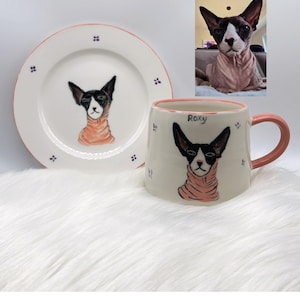 Caneca personalizada para animais de estimação/Caneca personalizada com estampa de pata para animais de estimação - Caneca de cerâmica personalizada para gatos - Presente para donos de cães, presente de aniversário, presente de Natal, caneca de café 500ML