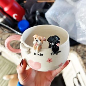 Personalized pet mug custom pet mug ceramic peekaboo mug/hidden animal coffee mug/Custom Cat and Dog Ceramic Mug/Gift For Dog Owner/dog mug