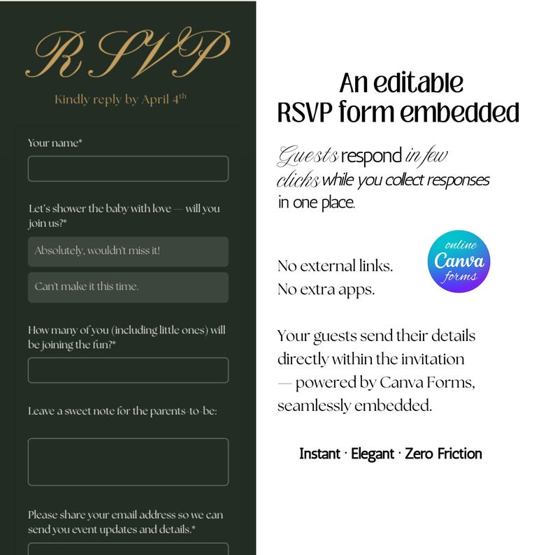 Interactive Preppy Teddy Baby Shower Web Invitation Online RSVP & Countdown | Digital Download Canva Template