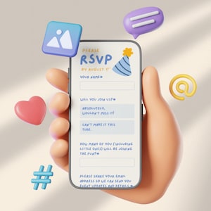 Fun to be One Boy 1st Birthday Web Invitation with RSVP and Countdown | Digital Download Canva Template