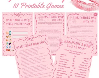 Galentines Games, 10 Printable Galentines Games Mega Bundle, Galentine's Activities, Party Games, Galentines Game Bundle, Galentines Party