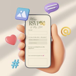 Lemon Baby Shower Website Invitation with Online RSVP, Countdown, Registry Diaper Raffle (Digital Canva Template)