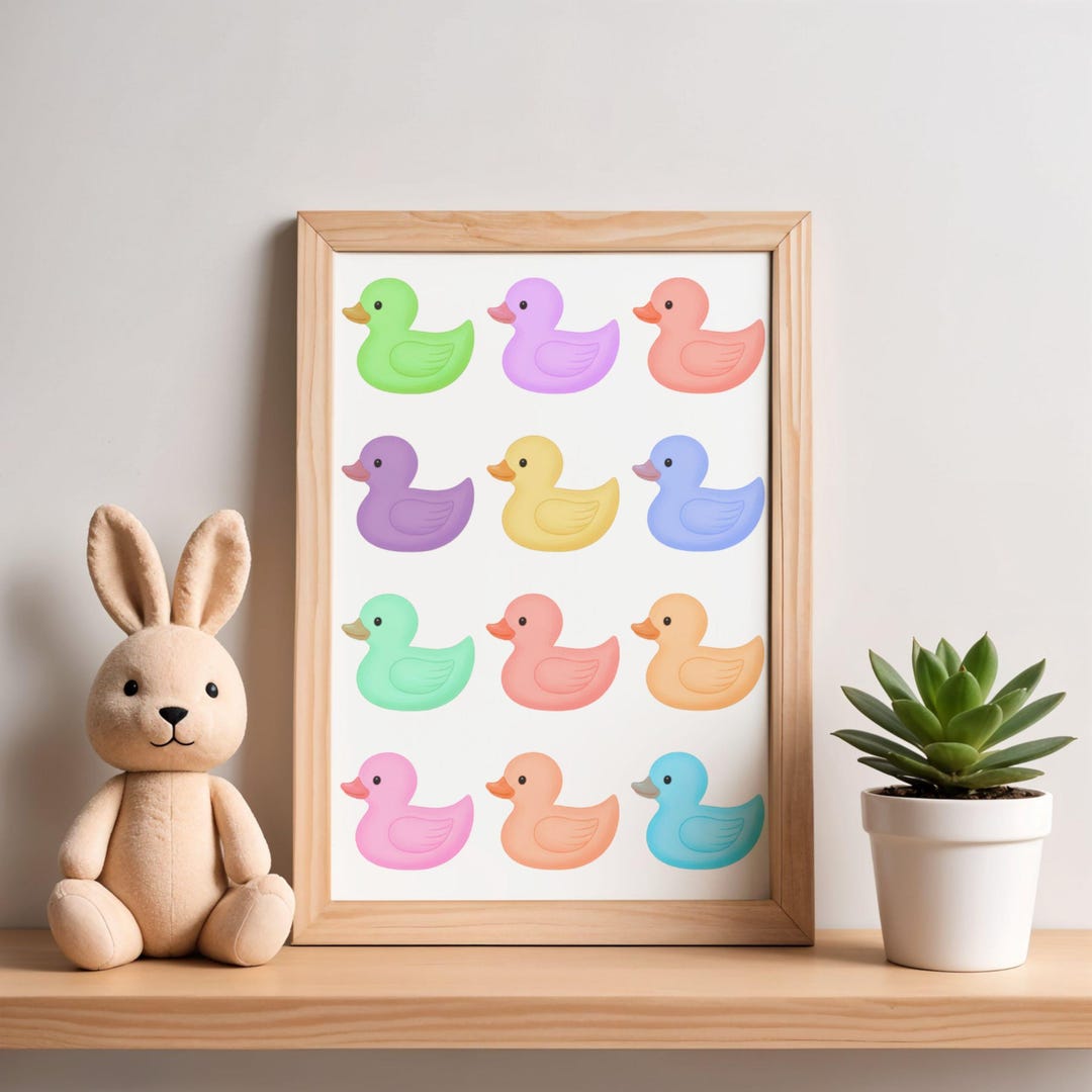 Kids Bathroom Art | Rubber Duck Prints, Set of 3 (digital Download) - Etsy