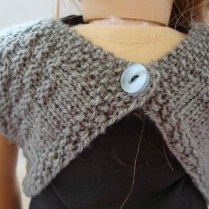 Hand Knit Doll Bolero Sweater: Fits American Girl Dolls  18 inch dolls